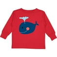 thumbnail image 3 of Inktastic Whale Cute Blue Boys or Girls Long Sleeve Toddler T-Shirt, 3 of 5