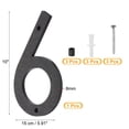thumbnail image 2 of Uxcell Black House Number, House Address Numbers Sign Large Floating Number 6, 2 of 6