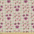 thumbnail image 2 of Ambesonne Japanese Print Fabric by the Yard Upholstery, Blossom Heart Art, 1 Yard, Pastel Pink and Dried Rose, 2 of 5