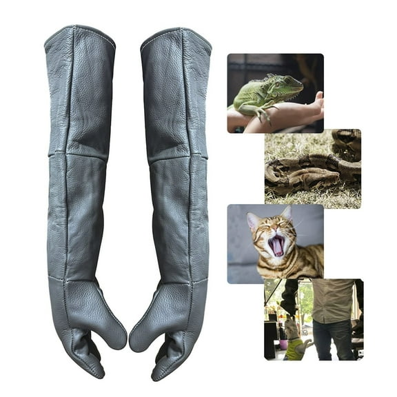 Anti-Bite Work Gloves,Double Leather Reinforced Padding for Handing Dog Handling Falconry Gloves