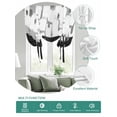 thumbnail image 2 of Black White Tie Up Curtains for Windows 63 Inch Length Balloon Curtains Kitchen Adjustable Balloon Window Shade Abstract Graffiti Paint Country Retro Tribal Tie Up Bathroom Curtain Window 42"x63", 2 of 6
