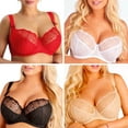 thumbnail image 2 of Viva Curve White, Red, Black and Beige lace bra large cup BBW cup size D - S full bust support plus size, 2 of 5
