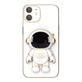 thumbnail image 2 of 3D Plating Astronaut Hidden Stand Case Cover Cute Astronaut Stand Phone Case para IPhone 12 TPU Cover, 2 of 3