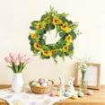 thumbnail image 4 of YingYouFu Daisy and Lavender Wreath Wildflower Wreath Spring and Summer Artificial Spring Silk Summer for Front Door Home Wall Wedding Festival Farmhouse Holiday Decor, 4 of 6
