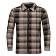 thumbnail image 4 of Handshe Men's Plaid Jacket, Fleece Lined Relaxed Fit with Zipper Pockets, Heavyweight Warm for Outdoor Travel and Daily Use, 4 of 6