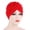Red, variant on Kiplyki Women Beading India Hat Muslim Ruffle Chemo Hat Beanie Wrap Cap