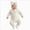 O101-White, variant on 6-12M Newborn Baby Girl Spring And Summer Solid Color Romper For Infants And Toddlers