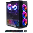 thumbnail image 3 of AQVIN Gaming Computer PC Desktop Intel Core i3 3.60 GHz, GeForce RTX 4060 8GB GDDR6, 32GB RAM DDR4 1TB SSD Storage, RGB Keyboard and Mouse, WiFi Ready, RGB Fans Windows 11 Pro - Black, 3 of 5