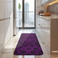 thumbnail image 4 of Purple Gothic Floral Pattern Kitchen Rug Mat,Kitchen Runner Rugs Non Skid Washable,Decorative Kitchen Floor Mats for Kitchen,Sink,Laundry,17"x47.2", 4 of 7