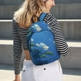 thumbnail image 6 of Honeii Hibiscus Flowers Calm Water Print Canvas College Laptop Backpack, Durable Rucksack Travel Notebook Bag School Backpack Book Bag for Men Women-Medium, 6 of 7