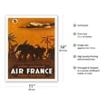 thumbnail image 2 of West Africa - Equatorial Africa - France - Elephant - Vintage Airline Travel Poster by Vincent Guerra c.1948 - Fine Art Matte Paper Print (Unframed) 11x14in, 2 of 4