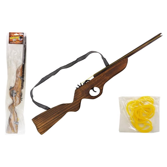 Rifle de goma elástica Diamond Visions Wood Toys Wood, paquete de 12
