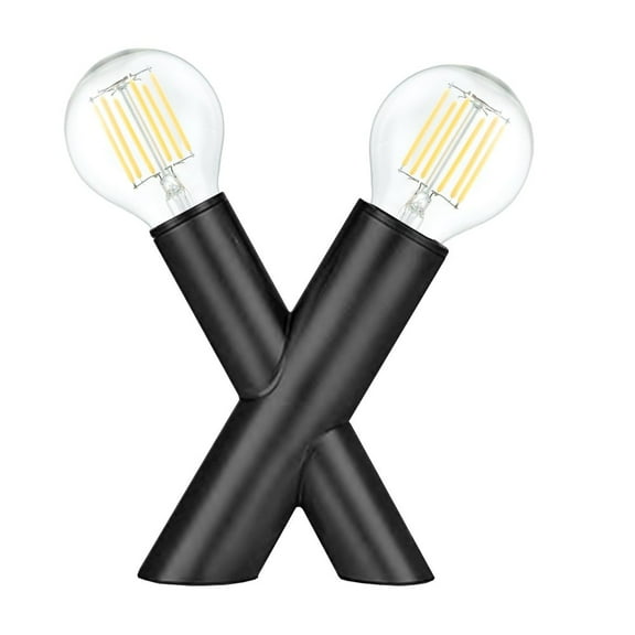 Dainolite 2 Light Table Lamp in Matte Black