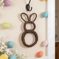 thumbnail image 6 of AURIGATE Easter Bunny Twig Wreath, Rustic Rabbit Shaped Wreath with Hanging Loop, Spring Front Door Decor for Home & Easter, 6 of 8
