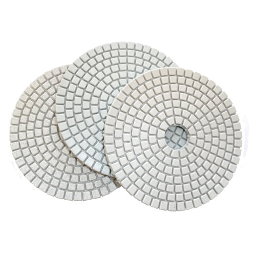 4" JHX Dry/Wet Diamond Polishing Pads 3-Step Set of 3 (1 for each step)