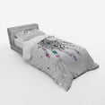 thumbnail image 3 of Ambesonne Tribal Bedding Set 4 Pcs, Inspirational Wild Free, Queen, Pale Grey Pink Teal, 3 of 3