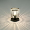 thumbnail image 3 of Graflsoa Modern Nordic Crystal Ceiling Light for Hallway, Entryway, and Closet - Black Round Design, E27 Socket, No Bulb Included, 3 of 6