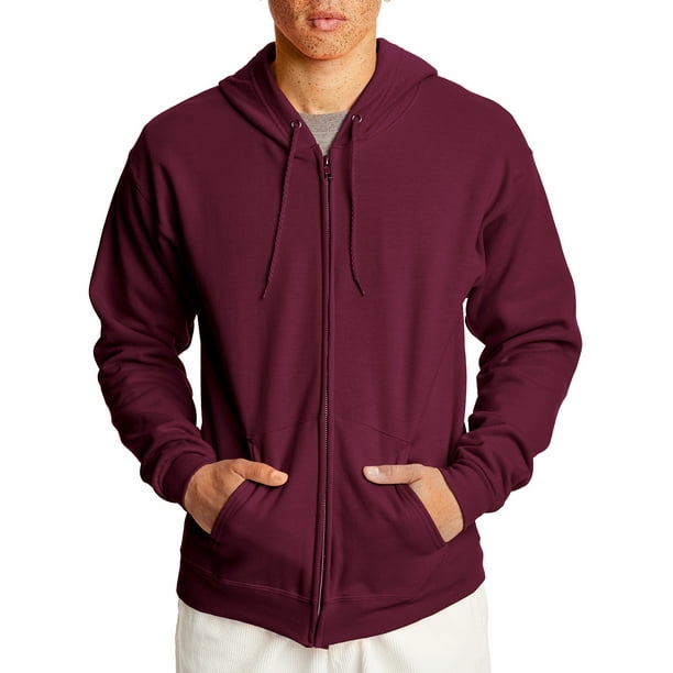 Hanes Men's EcoSmart Fleece Full Zip Hooded Jacket, up to Size 3XL ...
