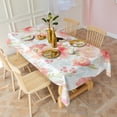 thumbnail image 5 of Pioneer Flower Floral Print Pattern Rectangle Tablecloth 60"x120",Waterproof Polyester Rectangle Table Cloth, Wipeable Spillproof Polyester Tablecloth for Dining, Camping, Indoor and Outdoor, 5 of 6