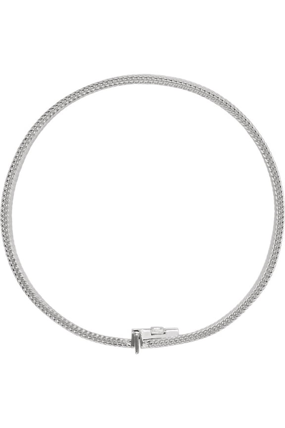 Sterling Silver Hollow Fox Mesh 8" Chain