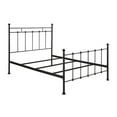 thumbnail image 1 of Accentrics Home Queen Chevron Minimalist  Black Gloss Metal Bed Mattress Frame, 1 of 6