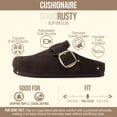 thumbnail image 3 of Cushionaire Rusty Genuine Leather Clogs for Women, Comfortable Slip On Womens Shoes with Adjustable Buckle and Soft Memory Foam, 3 of 21