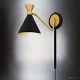 thumbnail image 3 of Luxury Luxe Industrial Wall Sconce, Matte Black, UQL5963, 3 of 5