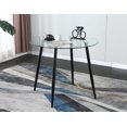 thumbnail image 2 of Dining Table Cuisine Moderne et Dining Table avec Plateau en Verre et Base en Acier Inoxydable, 2 of 6