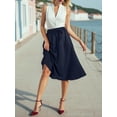 thumbnail image 4 of Gleelist Womens Midi Skirts with Pockets A-Line Casual High Waist Elastic Western Flowy Skirts for Women S-XXL, 4 of 7