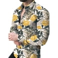 thumbnail image 3 of Camisas florales estilo playa hawaiano 2024 para hombre, camisa vintage con estampado 3D para hombre, camisa de manga larga con solapa y botón, primavera Y2k, 3 of 4