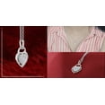 thumbnail image 4 of Dazzlingrock Collection Round White Diamond Heart Pendant with 18 Inch Silver Chain for Women (0.24 ctw, Color I-J, Clarity I1-I2) in 18K White Gold, 4 of 6