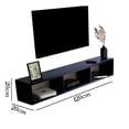 thumbnail image 2 of Estante Repisa Tv Flotante Soporte Minimalista 3 Divisiones Color Negro, 2 of 4