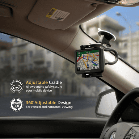 SCOSCHE IUHW9R StuckUp Universal 2-in-1 Smartphone/GPS Suction Cup/Vent Mount Kit for the Car, Home or Office