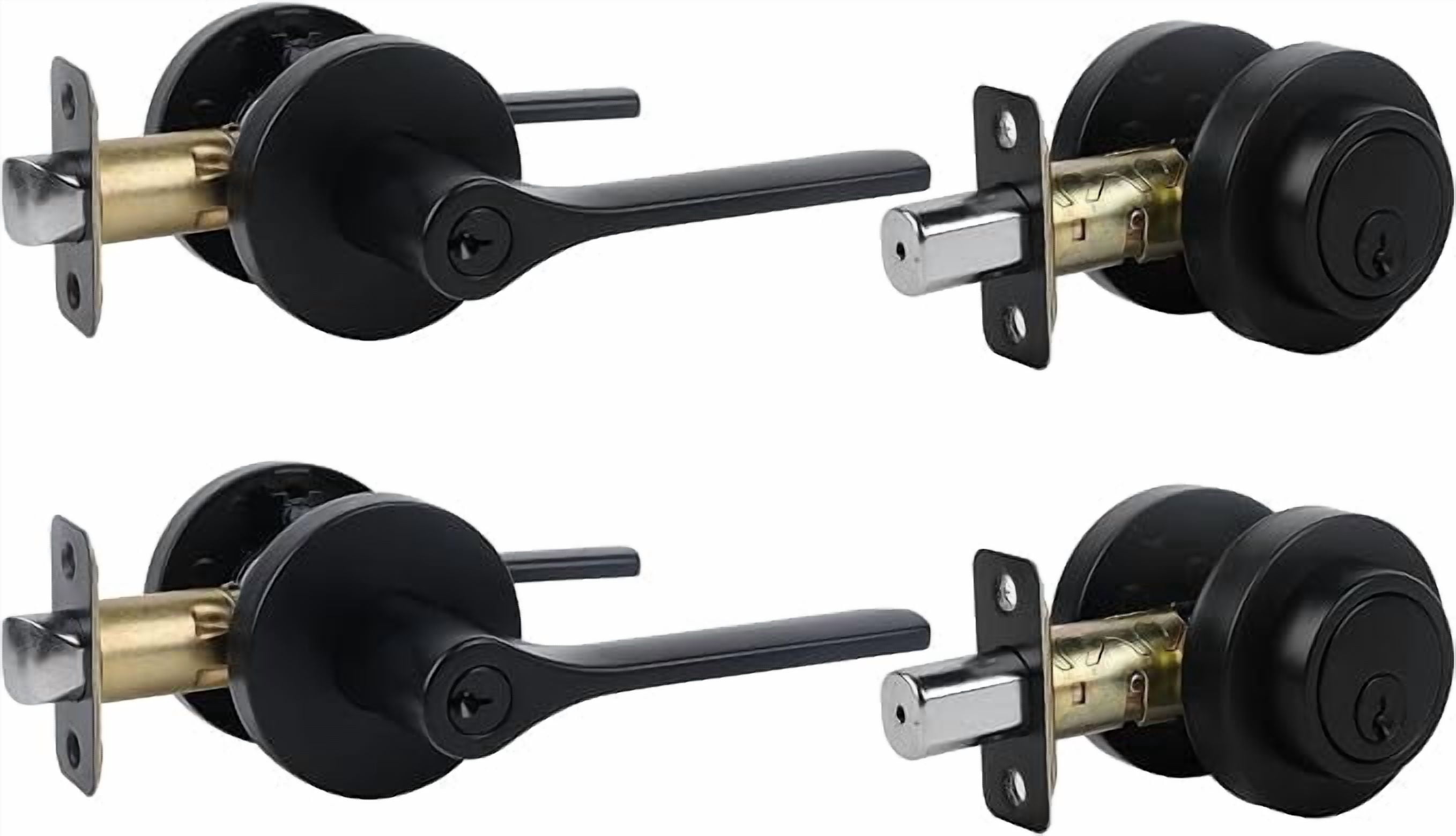 Schlage F59 LAT 619 Latitude Interior Lever with Deadbolt, Satin