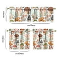 thumbnail image 6 of Autumn Mushroom Kitchen Curtains 3pcs 27.5x24in, Polyester Botanical Tier Panels and Valance, Rustic Forest Window Drapes for Bathroom or Cabin Decor, 6 of 6
