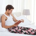 thumbnail image 5 of Honiee Rose Flowers for men - a sleek fusion of Straight Pajama Pants, versatile Lounge Pants, and cozy Sleepwear, all rolled into one-X-Large, 5 of 6