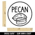 thumbnail image 2 of Pecan Text with Image Flavor Scent Self-Inking Rubber Stamp Ink Stamper - Yellow Ink - Medium 1 Inch, 2 of 7
