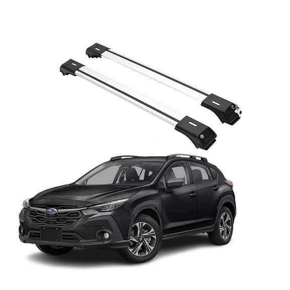 ERKUL Roof Rack Cross Bars Fits Subaru Crosstrek 2024 Aluminum Lockable Silver