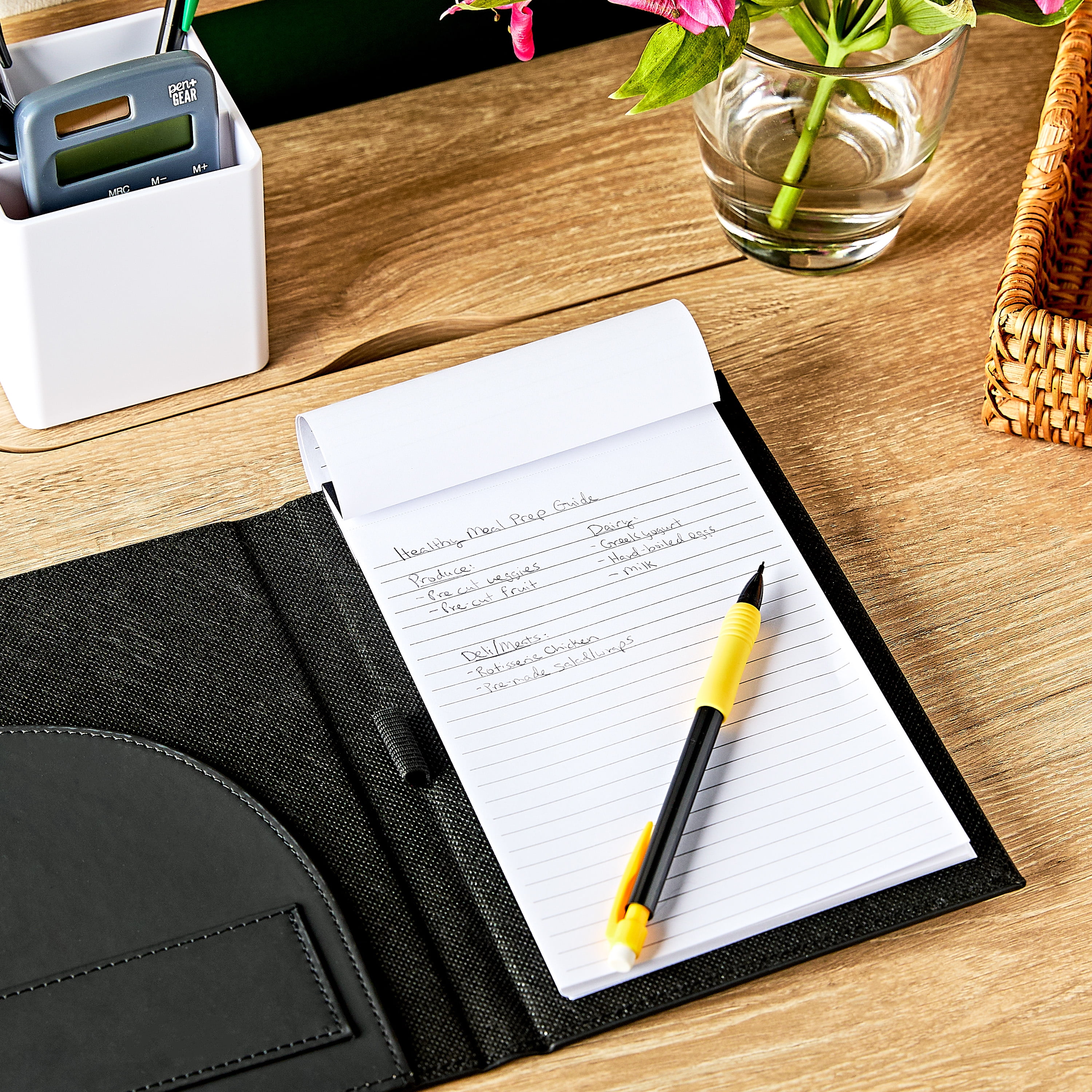 Amazon.com : SIMBOOM Zippered Leather Padfolio Organizer