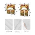 thumbnail image 5 of Summer Sunflowers Swag Kitchen Curtains Sets for Windows 24 Inch Length, Farmhouse Oil Painting Red Yellow Floral Short Window Curtain Panels Swags Valances and Tiers 3 Piece Set for Cafe/Dining Room, 5 of 5