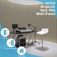 thumbnail image 5 of 2 Pcs 95.3'' x 23.8'' 3D Slat Wall Paneling,Sound Absorbing Wall Panls for Living Room,Curved Wall Décor(30.9 sq.ft./Case), 5 of 9