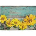 thumbnail image 1 of Set de Sets de Table Rectangulaire Tournesol en 6 Polyester Lavable 12 X 18 Po pour Table à Manger Décor de Tapis Résistant à la Chaleur, 1 of 7