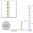 thumbnail image 3 of Dazzlingrock Collection 1.80mm Round Citrine 5 Stone Style Hinged Huggie Hoop Earrings for Women (Color Yellow, Clarity Moderately Included), 925 Sterling Silver, 3 of 4