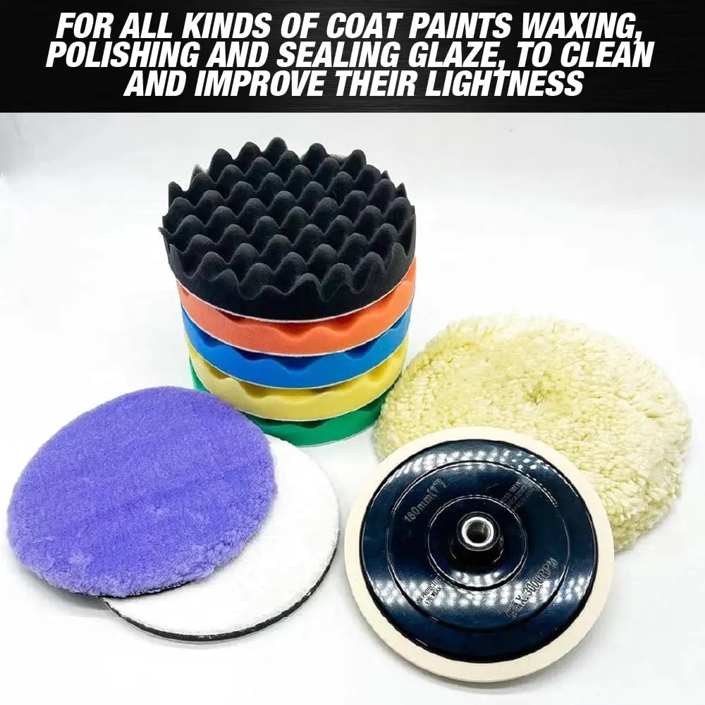 9 pcs Polishing Pad Set 7 inch - For Car Buffer Polisher Sanding,Polishing - 1689