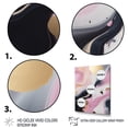thumbnail image 3 of Designart "Pink And Gold Marble Symphony II" Abstract Marble Wall Art Living Room, 3 of 5