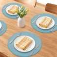 thumbnail image 2 of Unique Bargains Rustic Round Placemats 6Pcs Woven Placemats Blue 15x15inch, 2 of 6
