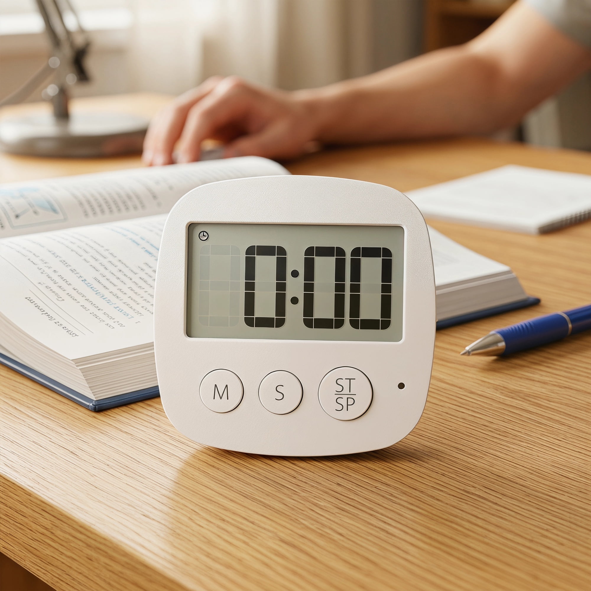 Unique Bargains Kitchen Timer with Loud Alarm and Magnetic Backing for Cooking White C