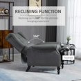 thumbnail image 4 of HOMCOM Manual Reclining Sofa with Armrests for Living Room Dark Grey, 4 of 9