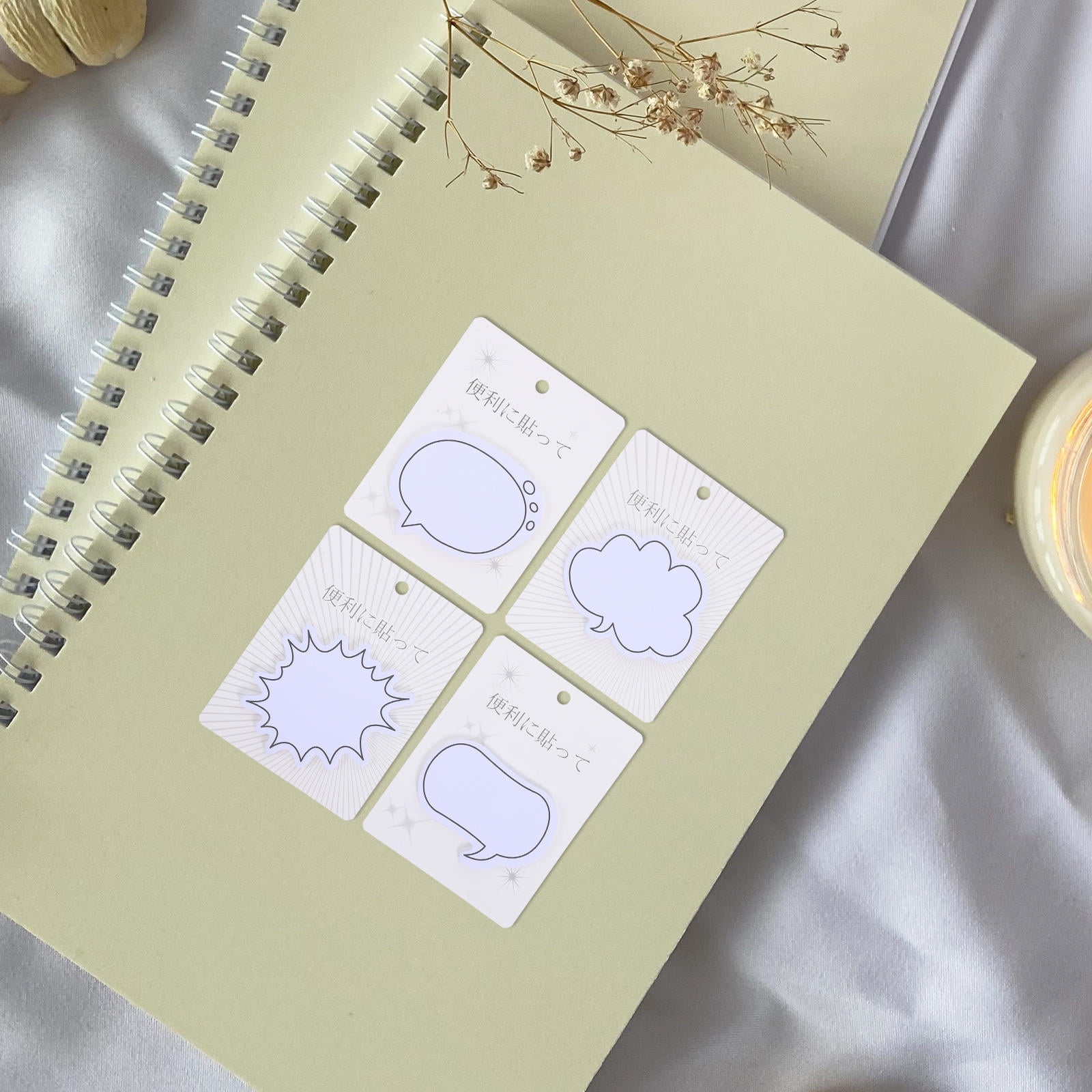 STOBOK 4 Sets Of Memo Stickers Paper Creative Design For Home Office Supplies Reminder Notes