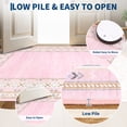 thumbnail image 4 of Garvee 2'x6' Washable Runner Rug Modern Bordered Rug Floral Rug Non Slip Bedroom Runner for Laundry Room Kitchen, Pink, 4 of 8